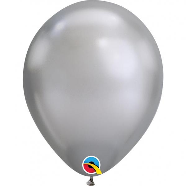 Chrome Metallic Luftballon Silber