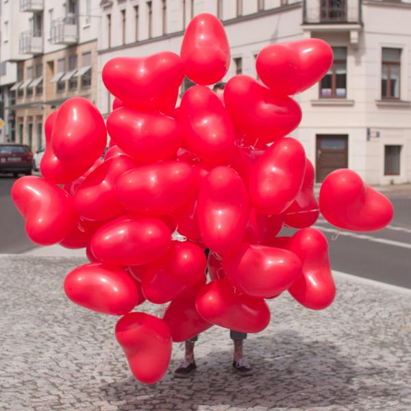 Herzballon Helium Set 25