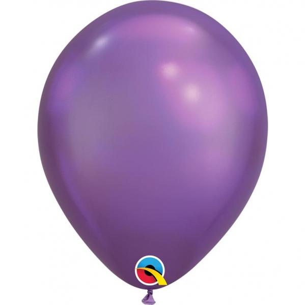 Chrome Metallic Luftballon Lila