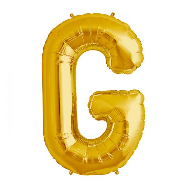 Folienballon Zahl G Gold