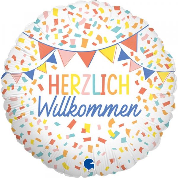 Herzlich Willkommen Folienballon