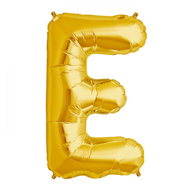 Folienballon Zahl E Gold