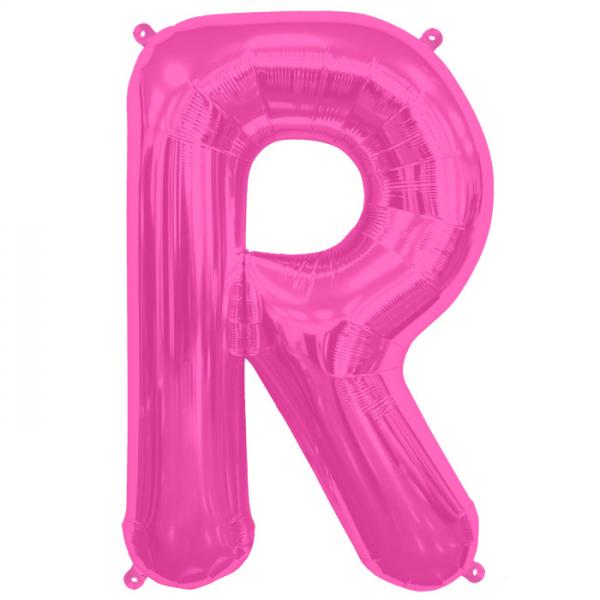 Buchstabe R Folienballon Pink XXL