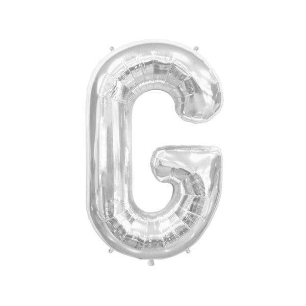 Buchstabe G Folienballon Silber