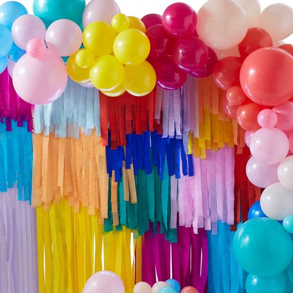 Hintergrund Deko Set Ballonbogen & Streamer