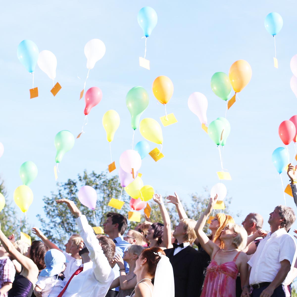 Ballon Set 100 mit Helium Ballons und Band BALLOON FANTASY