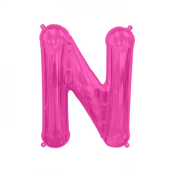 Buchstabe N Folienballon Pink