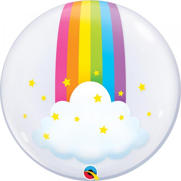 Regenbogen Wolken Bubble Ballon