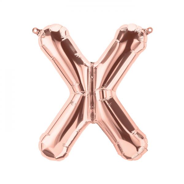 X Buchstabe Ballon Rosegold