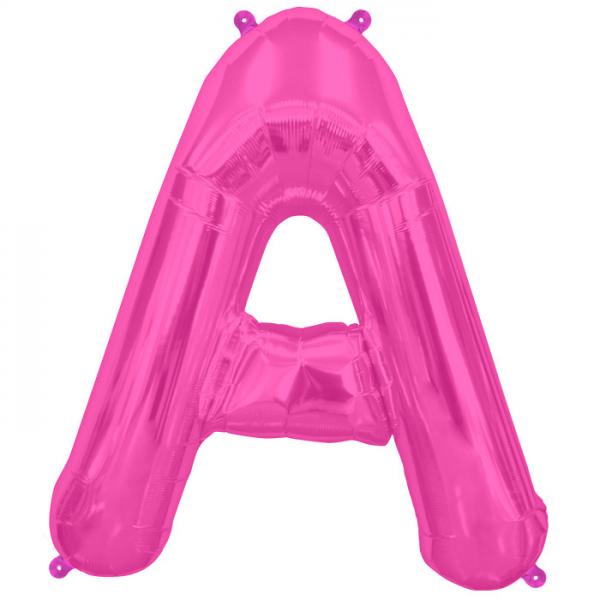 Buchstabe A Folienballon Pink XXL
