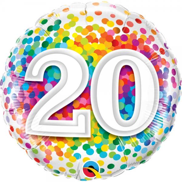 Zahl 20 Ballon