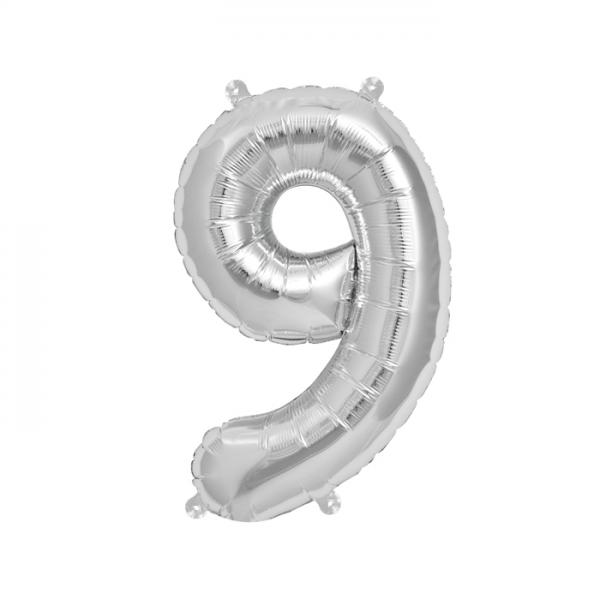 Zahlenballon 9