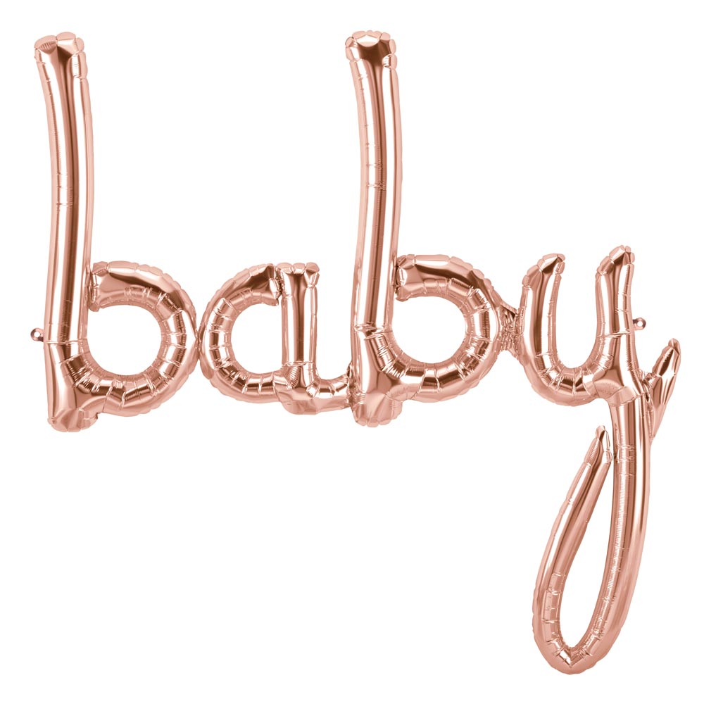 Baby Schriftzug Ballon rosegold | BALLOON FANTASY - Partyboutique