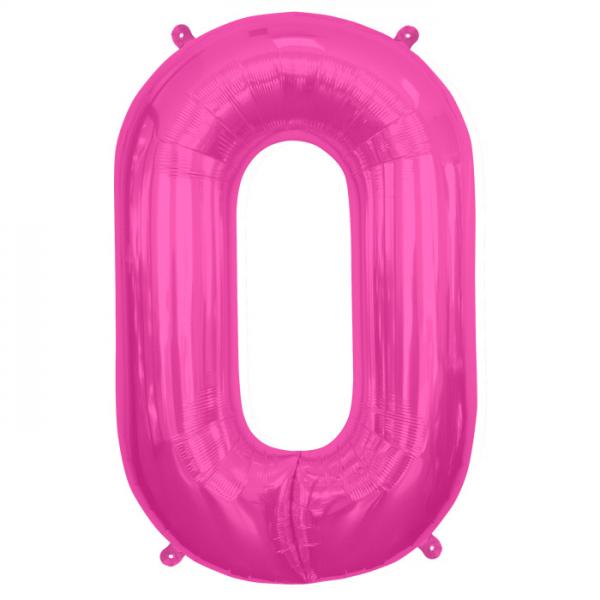 Buchstabe O Folienballon Pink XXL