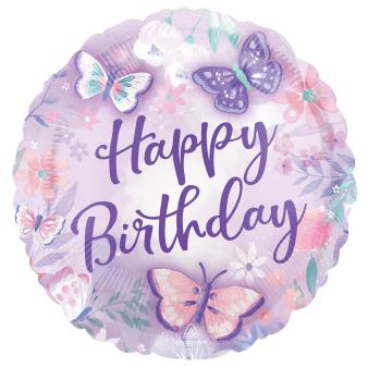 Happy Birthday Schmetterlinge Folienballon