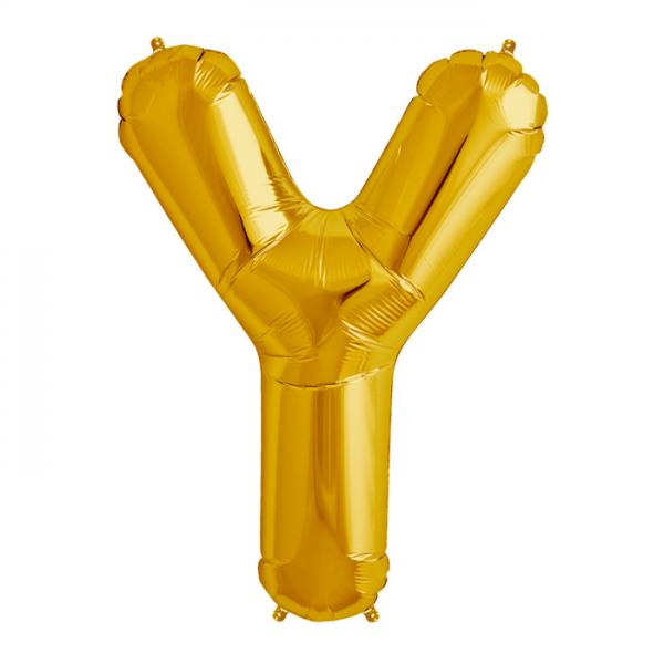 Folienballon Zahl Y Gold