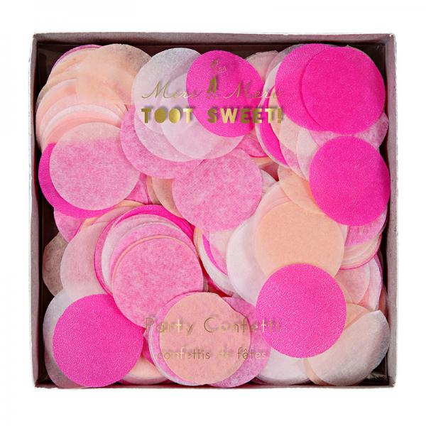 Konfetti rund pink rosa peach