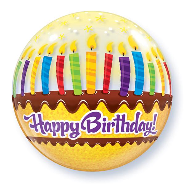 Birthday Candles and Frosting Bubble Ballon