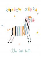 Postkarte Rainbow Zebra Postkarte Rainbow Zebra