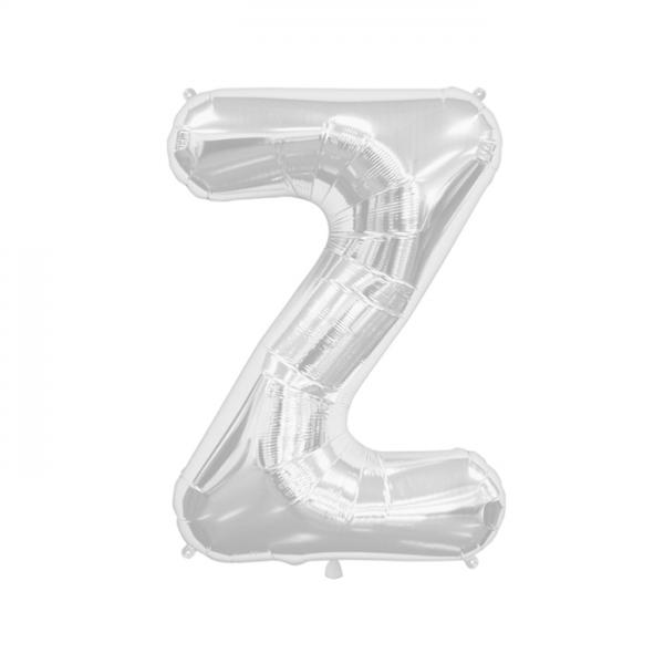 Buchstabe Z Folienballon Silber