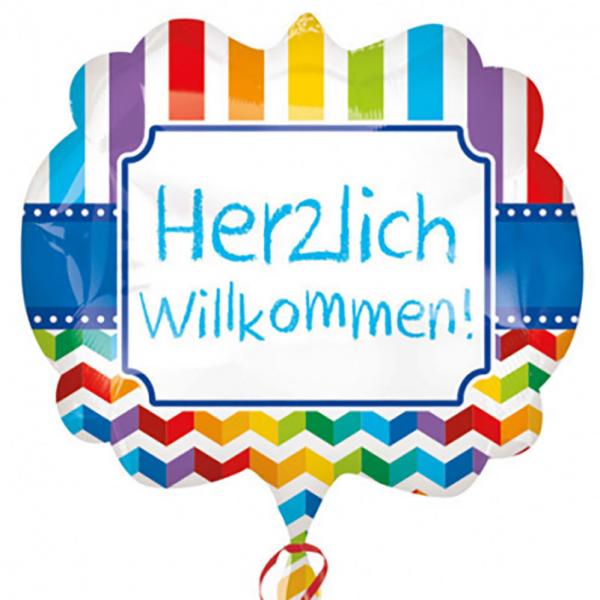 Herzlich Willkommen Folienballon