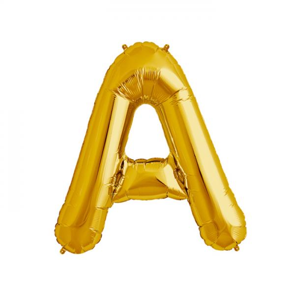 Buchstabe A Folienballon Gold