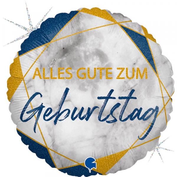 Alles Gute Zum Geburtstag Folienballon Blau-Gold