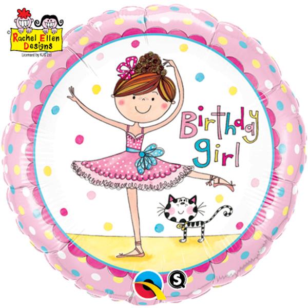 Birthday Girl Ballerina Folienballon