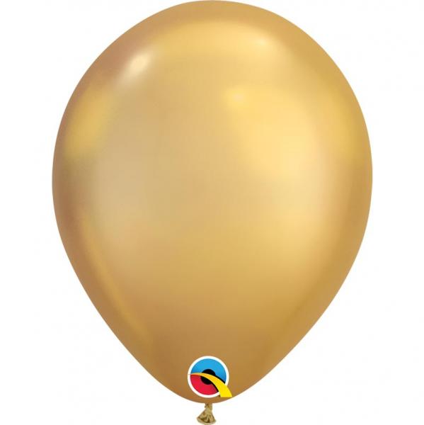 Chrome Metallic Luftballon Gold