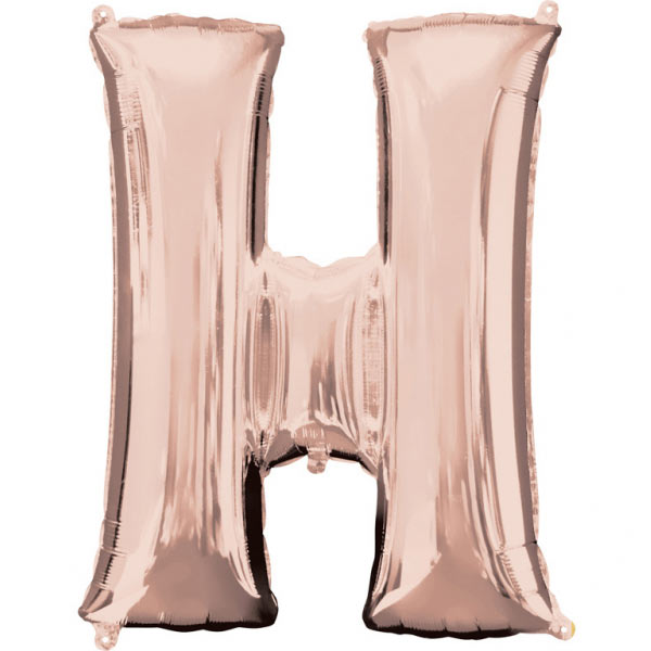 Buchstabe H Ballon Rosegold BALLOON FANTASY Partyboutique
