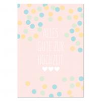 Ballonweitflugkarte Alles Ballonweitflugkarte Alles Gute zur Hochzeit Dots